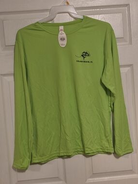 Men’s Long-Sleeve Performance Shirt - Lime Green
